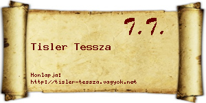 Tisler Tessza névjegykártya